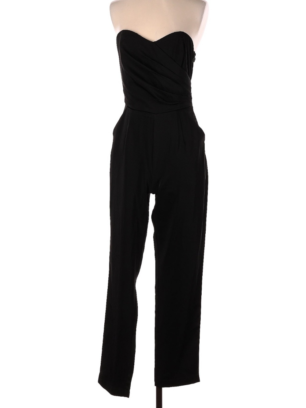NWOT Greylin Strapless Sweetheart Black Jumpsuit small